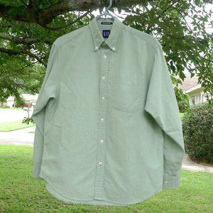 GAP Leaf Green Vintage Button Down Classic Oxford Cloth Shirt Men's Size…